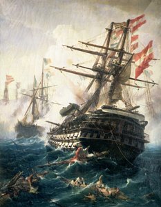 De Slag bij Lissa, gevochten tussen het Oostenrijks-Hongaarse Rijk en Italië, in 1866