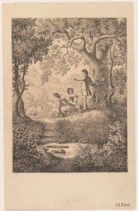 Een tekenles, 1865 door Constantine Hertzberg