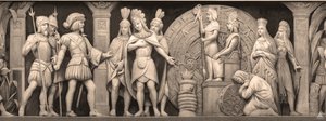Cortez en Montezuma bij Mexicaanse Tempel Het fries in de Rotunda van het Capitool van de Verenigde Staten, 186 door Constantino Brumidi