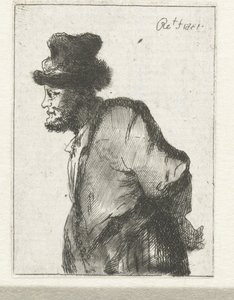 Boer met zijn handen achter zijn rug door Constantino Cumano (possibly)