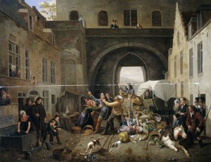 Een botsing bij de Porte de Hal, Brussel