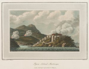 Pigeon Island in Martinique. Lithografie door dominee Cooper Willyams (1762-1816)