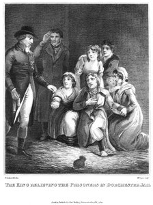 De koning bevrijdt de gevangenen in de gevangenis van Dorchester, 1820