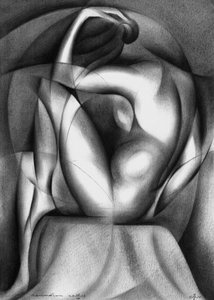 Abstracte vrouwelijke vorm door Corné Akkers