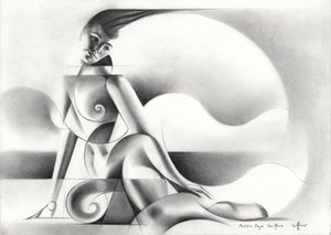 Abstract geometrisch naakt