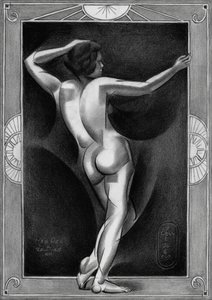 Art-deco-naaktbeeld door Corné Akkers