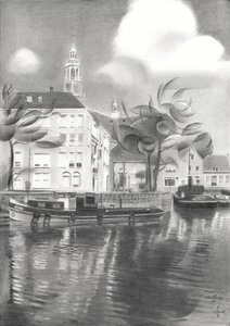 Weerspiegelingen in het stadskanaal