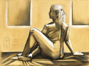 Studie naar een zittend figuur