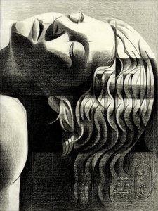 Portret van een serene vrouw door Corné Akkers