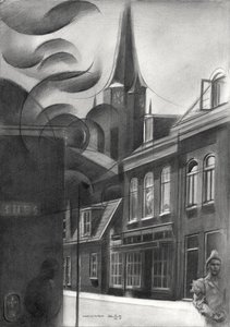 Gestileerde stadsstraat