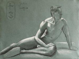 Doordachte studie van een mannelijk figuur door Corné Akkers