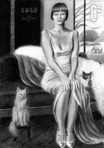 Vintage glamour met katten door Corné Akkers