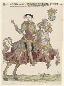 Portret van Hendrik II van Frankrijk te paard