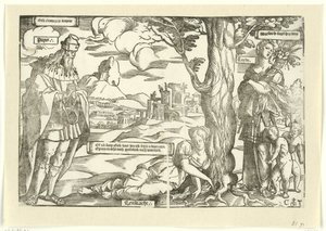 Allegorie met Eendracht, Vrede en Liefde door Cornelis Anthonisz.