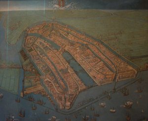 Amsterdam in vogelvlucht door Cornelis Anthonisz.
