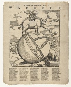 Het gevleugelde varken op de wereld