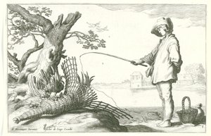 De jonge visser door Cornelis Bloemaert (II) (possibly)