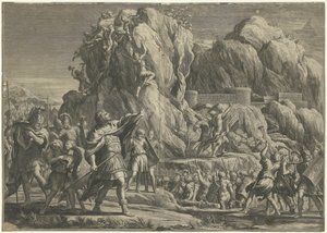 Alexander de Grote neemt de stad Petra in