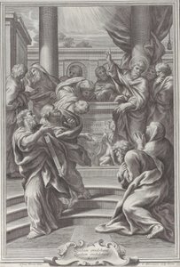 Sint Paulus predikend in Athene, 1679 door Cornelis Bloemaert