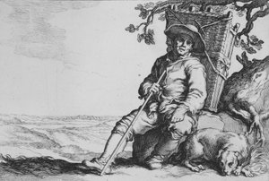 Reiziger met hond, uit de serie Zestien Boerenonderwerpen