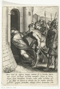 Thomas gaat door de poort van de gevangenis door Cornelis Boel