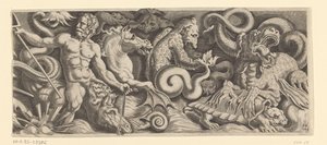 Fries met de triomf van Neptunus, rechter plaat door Cornelis Bos