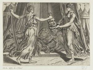 Judit met het hoofd van Holofernes door Cornelis Bos