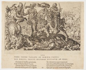 Koning Frans I gevangen genomen bij de Slag bij Pavia