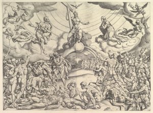Het laatste oordeel, ca. 1548-50 door Cornelis Bos