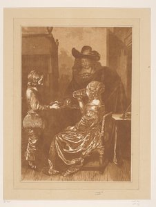 Heer en dame met page door Cornelis Brouwer