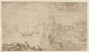 Riviergezicht door Cornelis Claesz van Wieringen (attributed to)
