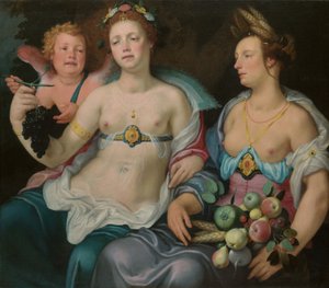 Venus, Cupido en Ceres door Cornelis Cornelisz.