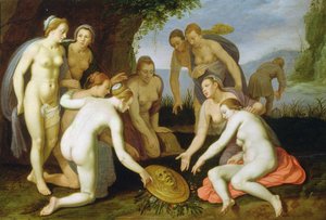 Een scène uit de legende van Perseus en Andromeda
