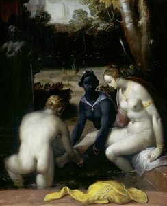 Bathseba bij haar toilet, 1594