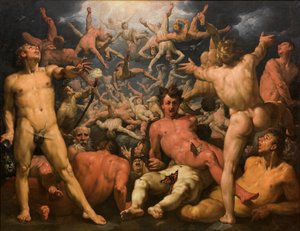 De Val van de Titanen (De Titanomachia), 1588-90 door Cornelis Cornelisz van Haarlem