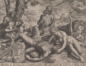 Adam en Eva Treuren om de Dood van Abel, 1564