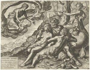 Allegorie op de onsterfelijkheid van de deugden door Cornelis Cort