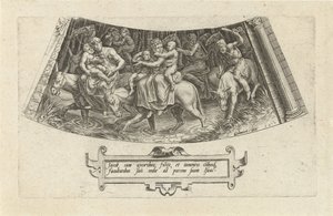 De terugkeer van Jakob in Kanaän De geschiedenis van Jacob (serie) door Cornelis Cort