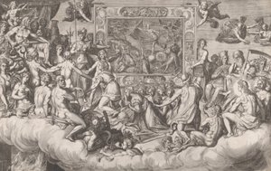Klaagzang van de Kunst van het Schilderen Bovenste Helft, 1579 door Cornelis Cort