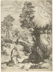 Landschap met het visioen van de H. Franciscus van Assisi