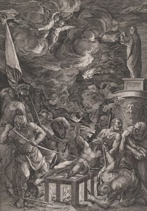 Martelaarschap van St. Laurentius door Cornelis Cort