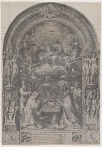 De Kroning van de Maagd met St. Laurentius, St. Paulus, St. Petrus en St. Sixtus, 1576