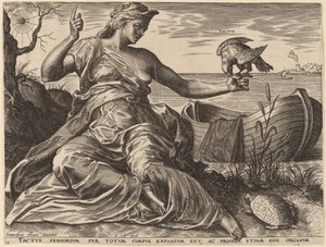 Tactus door Cornelis Cort after Frans Floris I
