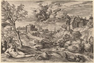 Landschap met Roger die Angelica bevrijdt