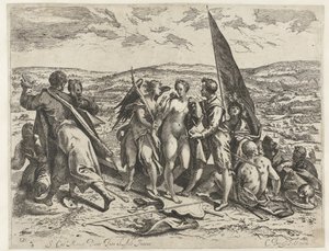 Allegorie op Oorlog en Vrede door Cornelis Dircksz. Boissens
