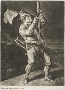 Man die een raket aansteekt, ook wel Vrede is Beter dan een Overwinning, uit Communia Gaudia (De Wijdverspreide Vreugde bij het Beleg van Namen)
