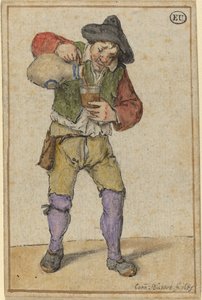 Boer die een Glas Vult