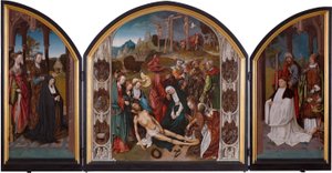 Drieluik met de Bewening van Christus door Cornelis Engebrechtsz.