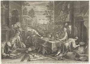 Christus in het huis van Marta en Maria