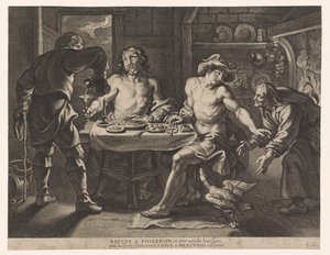 Jupiter en Mercurius in het huis van Philemon en Baucis